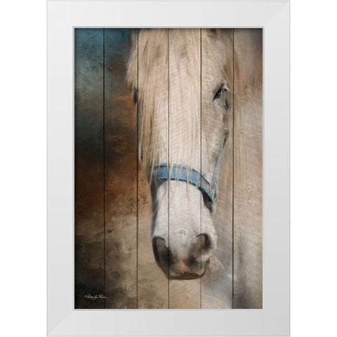 Old Gray Mare White Modern Wood Framed Art Print by Vieira, Robin-Lee