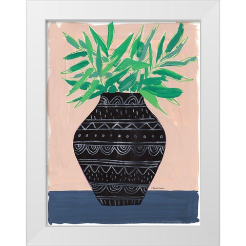 Global Vase I White Modern Wood Framed Art Print by Nieman, Rachel