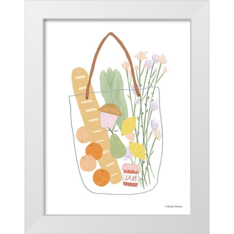 Summer Shopping White Modern Wood Framed Art Print by Nieman, Rachel