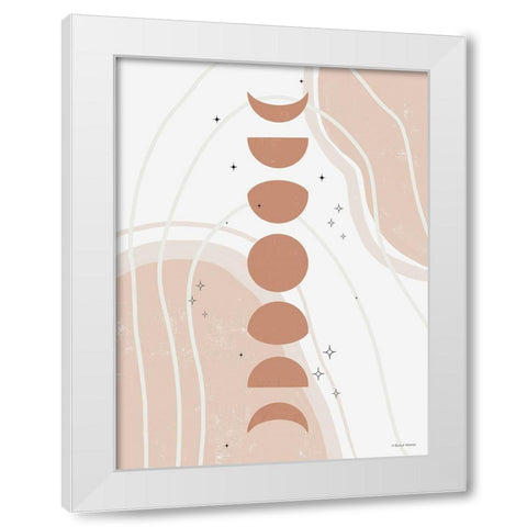 Desert Moon Phase White Modern Wood Framed Art Print by Nieman, Rachel
