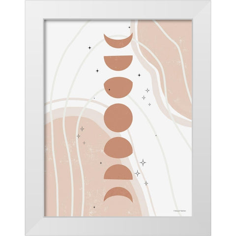 Desert Moon Phase White Modern Wood Framed Art Print by Nieman, Rachel