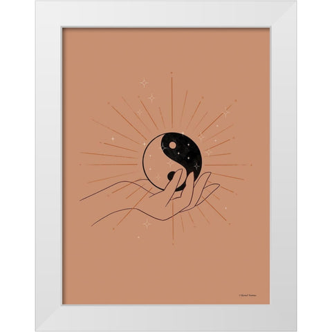 Embrace the Yin and Yang White Modern Wood Framed Art Print by Nieman, Rachel
