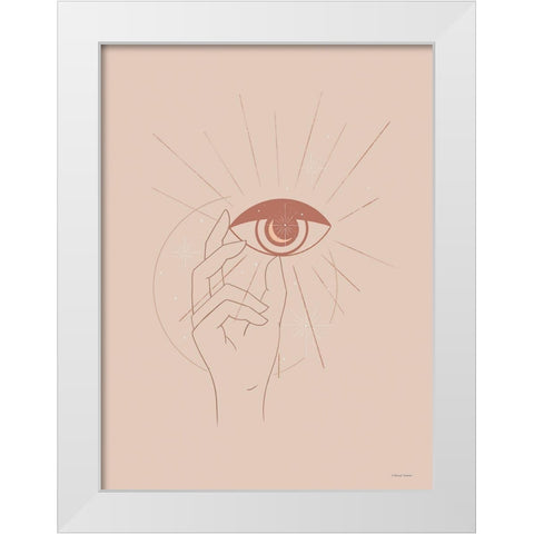 Its All in the Eyes of the Beholder White Modern Wood Framed Art Print by Nieman, Rachel
