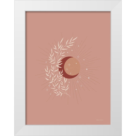 The Moon-Sun and Earth White Modern Wood Framed Art Print by Nieman, Rachel