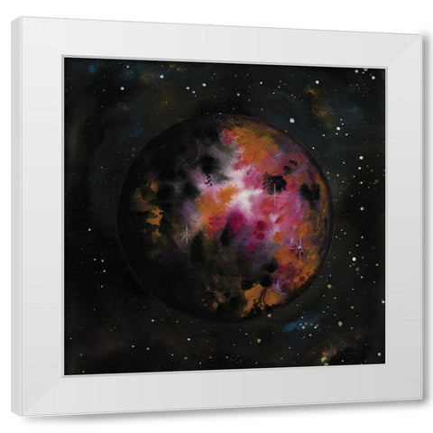 Celestial Planet White Modern Wood Framed Art Print by Nieman, Rachel
