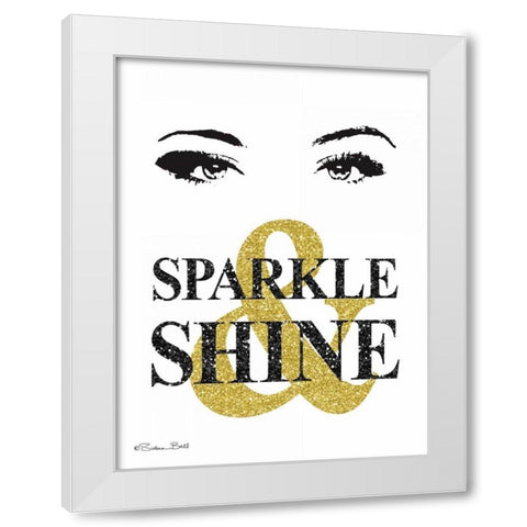 Sparkle and Shine White Modern Wood Framed Art Print by Ball, Susan