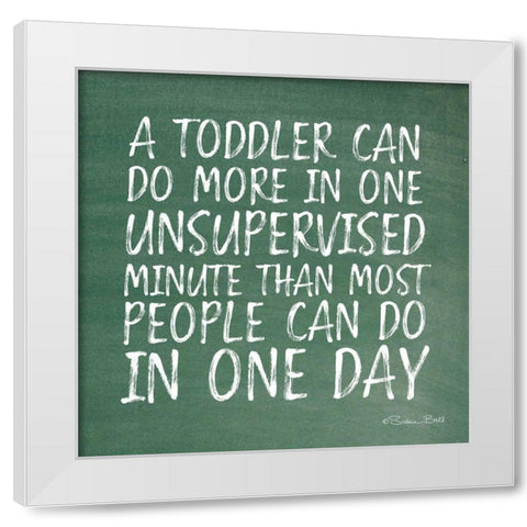 One Unsupervised Minute White Modern Wood Framed Art Print by Ball, Susan