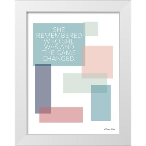 Game Changed White Modern Wood Framed Art Print by Ball, Susan