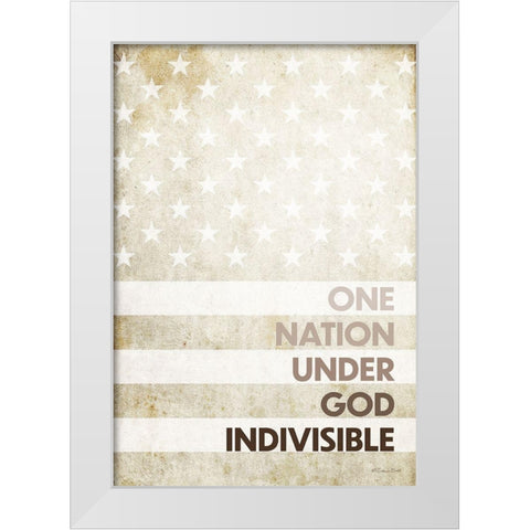 Indivisible White Modern Wood Framed Art Print by Ball, Susan