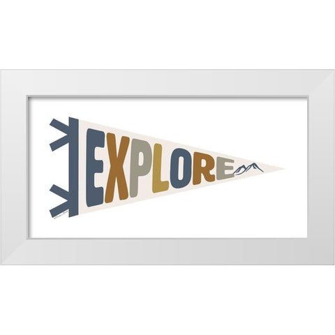 Explore Pennant White Modern Wood Framed Art Print by Ball, Susan