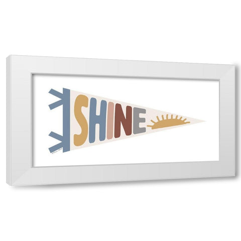 Shine Pennant White Modern Wood Framed Art Print by Ball, Susan