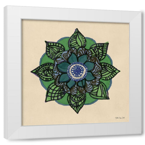 Mandala 2   White Modern Wood Framed Art Print by Stellar Design Studio