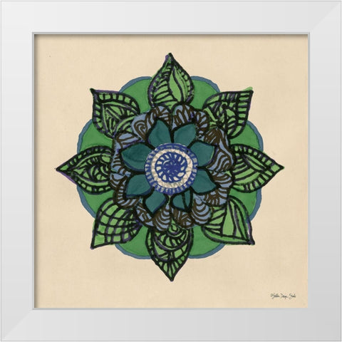 Mandala 2   White Modern Wood Framed Art Print by Stellar Design Studio