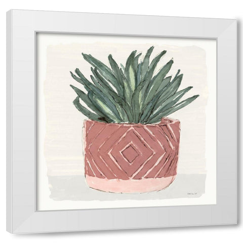 Agave 2 White Modern Wood Framed Art Print by Stellar Design Studio