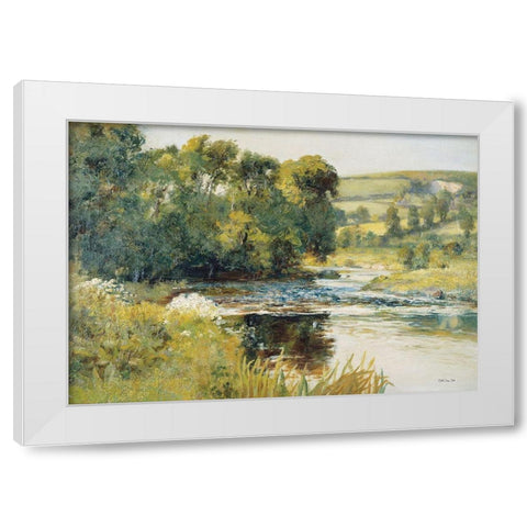 Landscape White Modern Wood Framed Art Print by Stellar Design Studio
