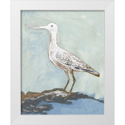 Sea Bird 2 White Modern Wood Framed Art Print by Stellar Design Studio