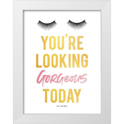 Gorgeous Today White Modern Wood Framed Art Print by Seven Trees Design