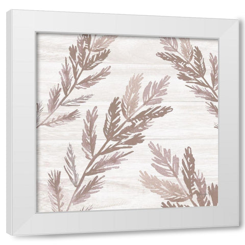 Breezy White Modern Wood Framed Art Print by Yass Naffas Designs