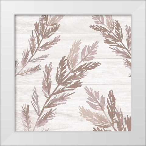Breezy White Modern Wood Framed Art Print by Yass Naffas Designs