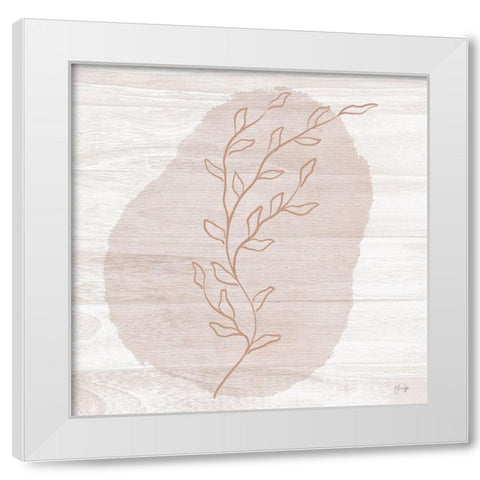 Freely White Modern Wood Framed Art Print by Yass Naffas Designs