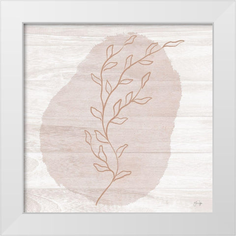 Freely White Modern Wood Framed Art Print by Yass Naffas Designs