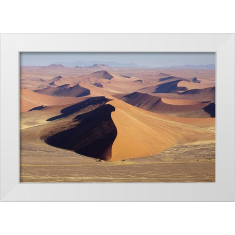 Namibia, Namib-Naukluft Park Sweeping sand dunes White Modern Wood Framed Art Print by Kaveney, Wendy