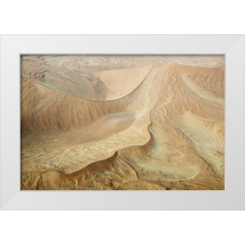 Namibia, Namib-Naukluft Park Sweeping sand dunes White Modern Wood Framed Art Print by Kaveney, Wendy
