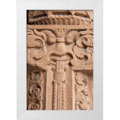 India-Delhi Qutub Minar-circa 1193-one of earliest known samples of Islamic architecture White Modern Wood Framed Art Print by Hopkins, Cindy Miller