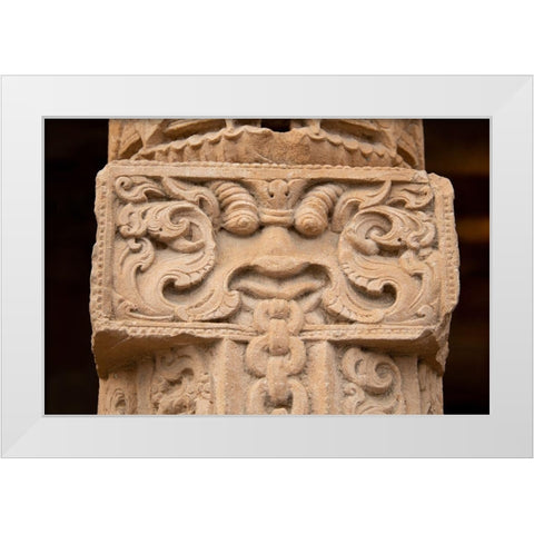 India-Delhi Qutub Minar-circa 1193-one of earliest known samples of Islamic architecture  White Modern Wood Framed Art Print by Hopkins, Cindy Miller