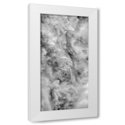 Waterfall Dettifoss in the Vatnajokull National Park-Jokulsargljufur- Iceland White Modern Wood Framed Art Print by Zwick, Martin