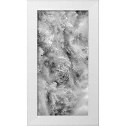Waterfall Dettifoss in the Vatnajokull National Park-Jokulsargljufur- Iceland White Modern Wood Framed Art Print by Zwick, Martin