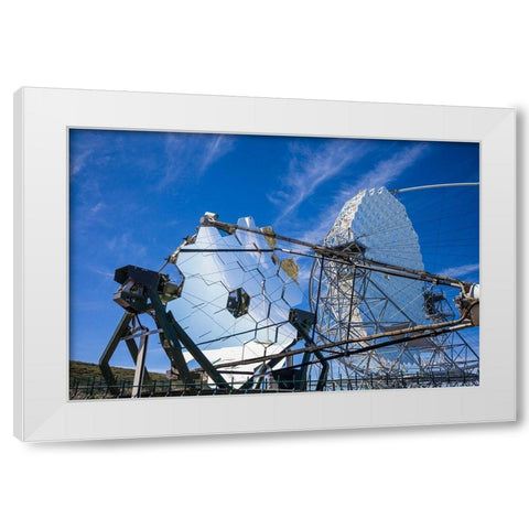 Roque de los Muchachos Observatory-First G-APD Cherenkov Telescope-2011 White Modern Wood Framed Art Print by Bibikow, Walter