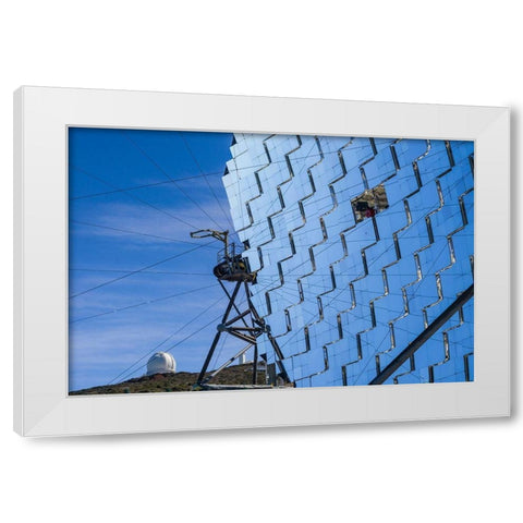 Canary Islands--Roque de los Muchachos Observatory-The Florian Goebel MAGIC Telescopes White Modern Wood Framed Art Print by Bibikow, Walter