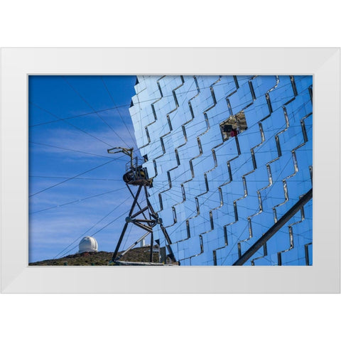 Canary Islands--Roque de los Muchachos Observatory-The Florian Goebel MAGIC Telescopes White Modern Wood Framed Art Print by Bibikow, Walter