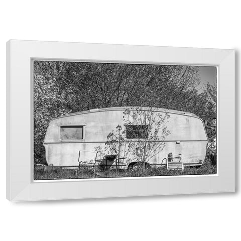 Sweden-Faro Island-Faro Broskogs-Creperie Tati-Kutens Bensin-hip former gas station now a restauran White Modern Wood Framed Art Print by Bibikow, Walter