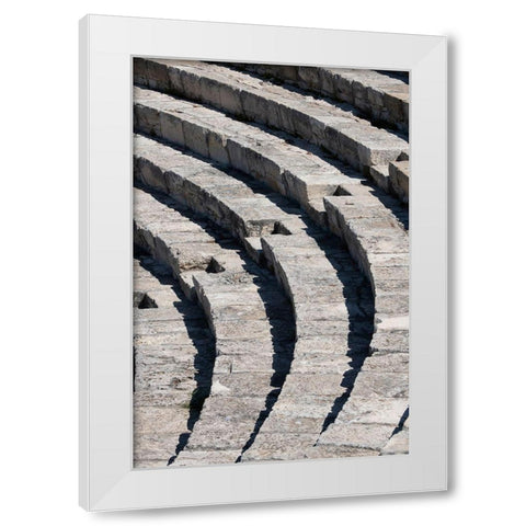 Cyprus-ancient archaeological site of Kourion The Theatre-circa 2nd century BC-seats 3,000 White Modern Wood Framed Art Print by Hopkins, Cindy Miller