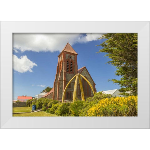 East Falkland, Stanley Christ Church Cathedral White Modern Wood Framed Art Print by Illg, Cathy and Gordon