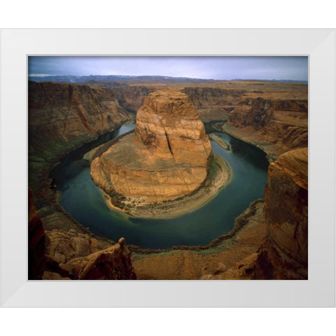 AZ, Horseshoe Bend of the Colorado River White Modern Wood Framed Art Print by Zuckerman, Jim