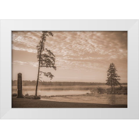 USA-Minnesota-Itasca State Park-Mississippi Headwaters White Modern Wood Framed Art Print by Hawkins, Peter