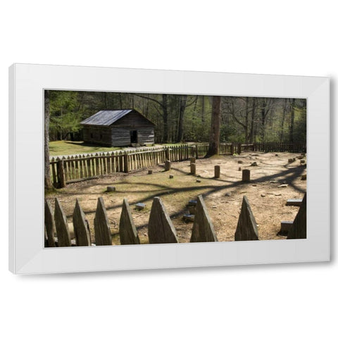 TN, Great Smoky Mts Little Greenbrier School White Modern Wood Framed Art Print by Kaveney, Wendy