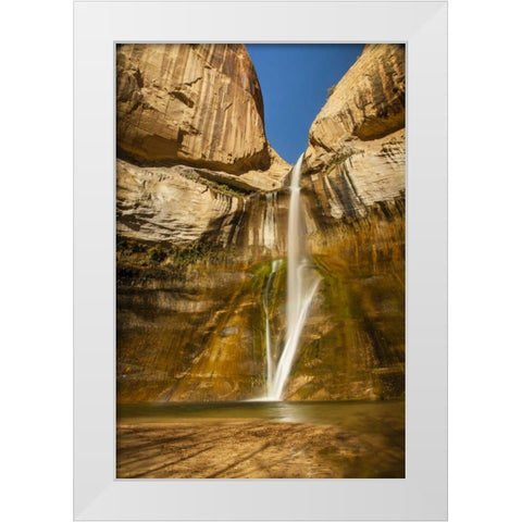 UT, Grand Staircase Escalante, Calf Creek Falls White Modern Wood Framed Art Print by Illg, Cathy and Gordon