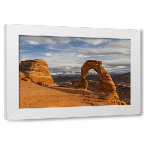 USA, Utah, Arches NP Delicate Arch at sunset White Modern Wood Framed Art Print by Illg, Cathy and Gordon