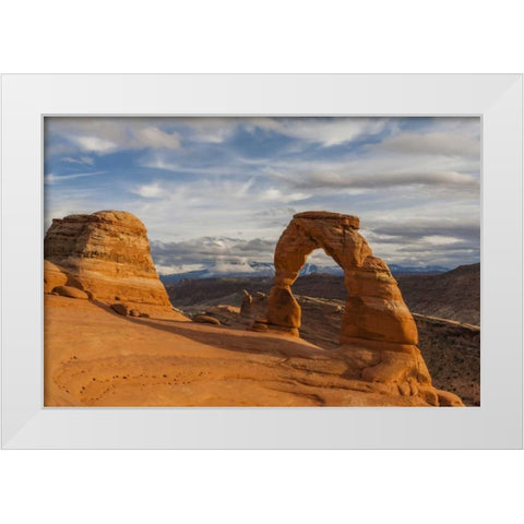 USA, Utah, Arches NP Delicate Arch at sunset White Modern Wood Framed Art Print by Illg, Cathy and Gordon