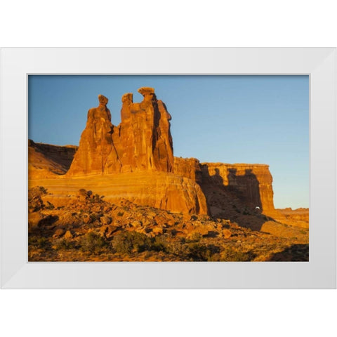 UT, Arches NP The Three Gossips formation White Modern Wood Framed Art Print by Illg, Cathy and Gordon