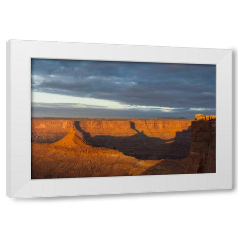 Utah, Dead Horse Point SP Sunrise on canyon White Modern Wood Framed Art Print by Illg, Cathy and Gordon