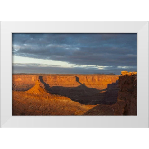 Utah, Dead Horse Point SP Sunrise on canyon White Modern Wood Framed Art Print by Illg, Cathy and Gordon