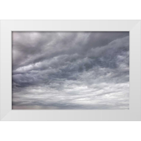 USA, Washington, Seabeck Billowing storm clouds White Modern Wood Framed Art Print by Paulson, Don