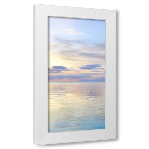 Washington, San Juan Islands Seascape at sunset White Modern Wood Framed Art Print by Paulson, Don