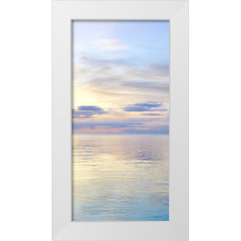 Washington, San Juan Islands Seascape at sunset White Modern Wood Framed Art Print by Paulson, Don
