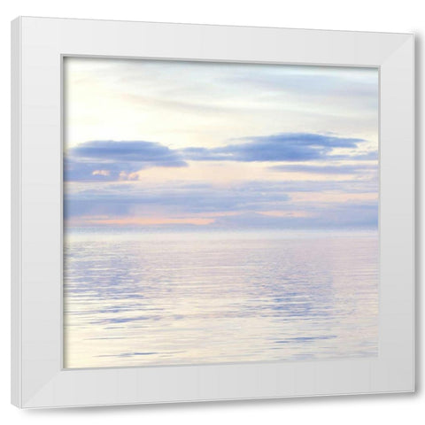 Washington, San Juan Islands Seascape at sunset White Modern Wood Framed Art Print by Paulson, Don